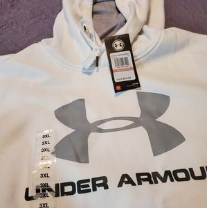 Bnwt 3xl under Armour white with Grey hoodie